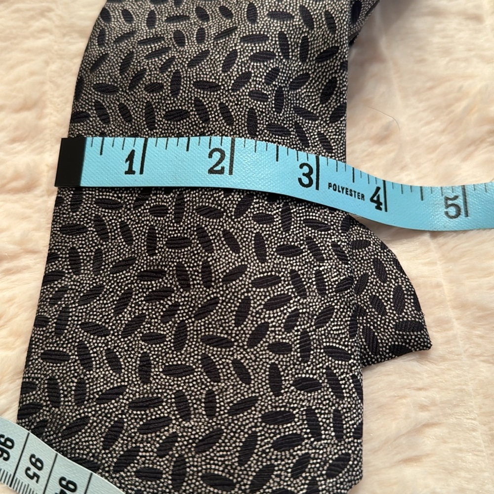 Vito Rufolo Italy 100% Silk Tie black gold metallic - Picture 3 of 4
